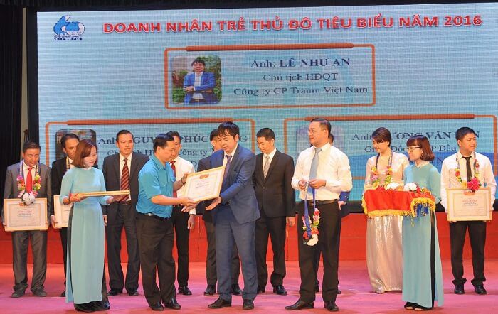 Ông Lê Như An được tuyên dương doanh nhân trẻ Thủ đô tiêu biểu 2016
