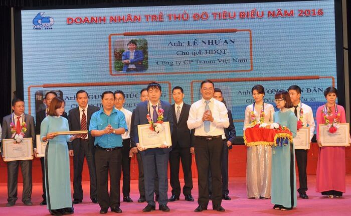 Ông Lê Như An được tuyên dương doanh nhân trẻ Thủ đô tiêu biểu 2016