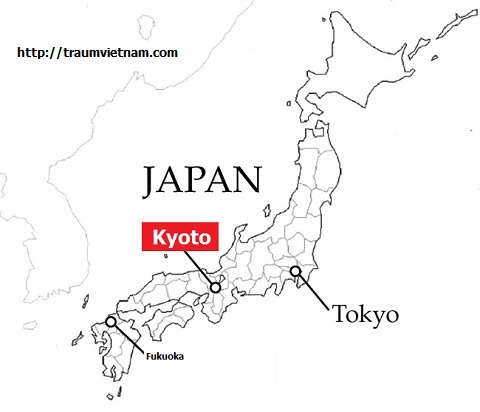 Vị trí đại lý của tỉnh Kyoto Nhật Bản