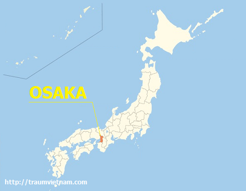 Vị trí địa lý tỉnh Osaka Nhật Bản
